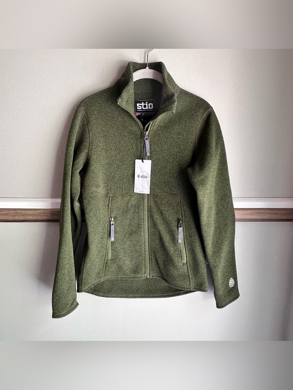 Stio Sweetwater Fleece Full Zip Sweater Jacket Pine Forest Heather